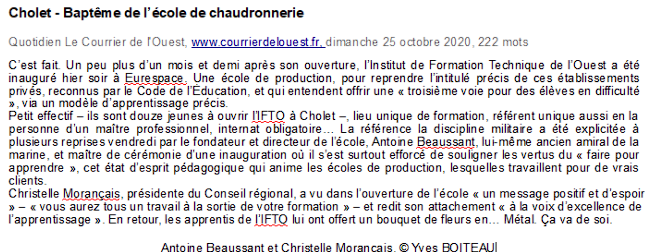 actualités, le commencement, inauguration